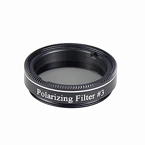 SOLOMARK Filtro polarizador Nº 3 de 1,25 para telescopios y oculares – Reduce el deslumbramiento – Proporciona un contraste mejorado