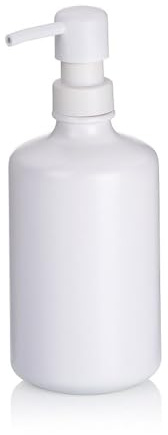 Seifenspender - Weiß - H 20 cm - Keramik - Kunststoff - 500 ml