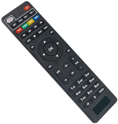 DVB-T2 Télécommande remplacée -VINABTY-fit pour Dcolor Full HD Scart TV Stick Riceve Télécommande décodeur 2023 DVB-T2 H265