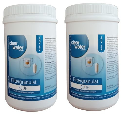 2L Filtergranulat Nachfüllgranulat für Wasserfilter – gegen Kalk & Schadstoffe – für Filterkannen, Kaffeevollautomaten, Bügelstationen, Luftbefeuchter