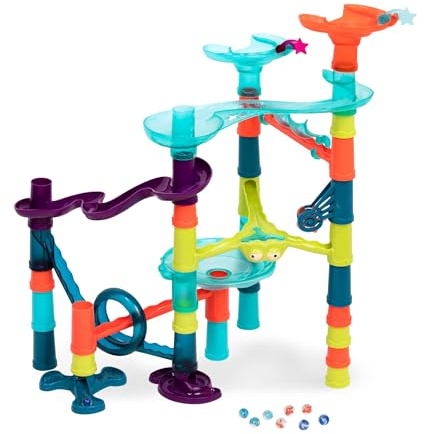 B. toys Marble-Palooza Marble Run, Large 38-Piece STEM Tracks and Loops Set