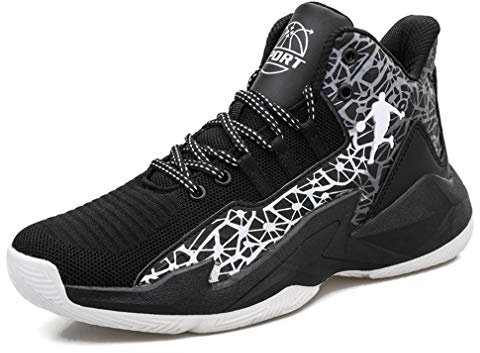BINQI Herren Basketballschuhe High-Top leichte Stoßdämpfung rutschfeste atmungsaktive Outdoor-Sportschuhe Jungen Basketballschuhe Mädchen Indoor-Schuhe Sportschuhe