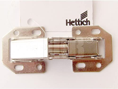 BSBe® 1 Stück Mini - Aufschraubscharnier mit Feder, 90°, auch als Klappscharnier verwendbar, für alle Anwendungsbereiche, wo keine Topfbohrung möglich ist