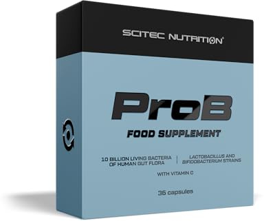 Scitec näringsprob – probiotika med C-vitamin för tarmhälsa – daglig kapsel för mikrobiomstöd, 36 kapslar