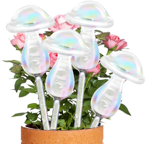 4 Pièces Boules d'Irrigation pour Plantes, Champignon Boules d'Irrigation pour Plantes,Bulbes d’Arrosage Automatique Dispositif D'irrigation, Boules d'arrosage pour Plantes d'intérieur et d'extérieur