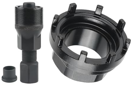 Estrattore Pedivella Bici, Strumento di Bloccaggio per Bicicletta, 42 mm, con 1 set di attrezzi per la rimozione della manovella e 8 stadi, per cuscinetti a pedale, per molti tipi di biciclette