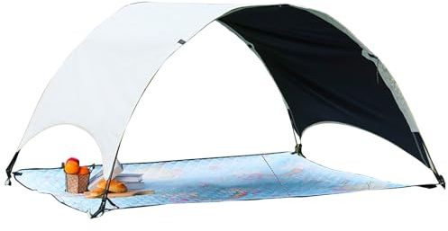 Strandskydd, strandskuggstält, fiske solskugga baldakin - familj Suncreen Canopy Shelter UPF 50+ skydd för fiske, gräsmatta, camping