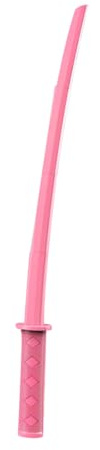 Espada samurái retráctil impresa en 3D, Katana telescópica de plástico con liberación rápida, accesorio de cosplay y armas de artes marciales, regalo de cosplay de Halloween para adultos (rosa)