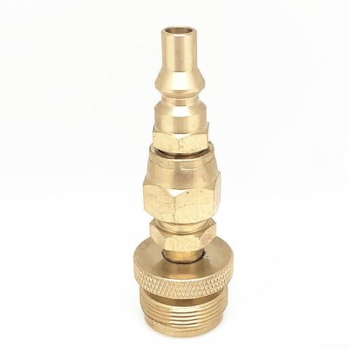 Adaptador de eliminación de propano de 1 libra con conexión rápida de /4 pulgadas, cilindro desechable de latón a convertidor de tanque de 20 libras para parrilla portátil de barbacoa, camping, gas