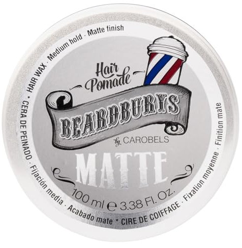 Beardburys Matte Wax, Cera Capilar Mate para Hombres, Fijación Media para Control sin Perder Flexibilidad, 100ml