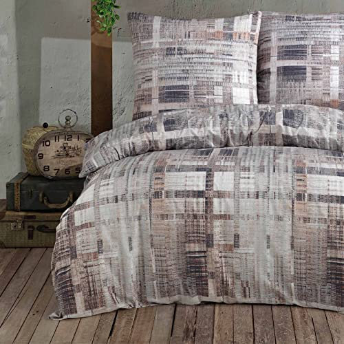 Buymax® Bettwäsche 135x200 100% Baumwolle 2-Teilig Bettbezug - Bettwäsche-Sets 135 x 200cm mit 1 mal Kissenbezug 80x80cm, ÖKO-TEX Renforcé-Bettdeckenbezug Set mit Reißverschluss