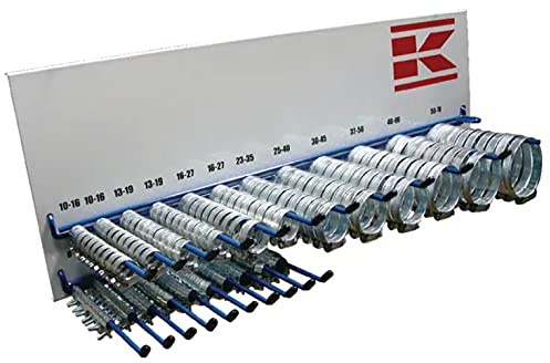 Kramp Assortiment de 220 colliers de serrage de tuyaux incluant set de râtelier colliers 6-70 mm