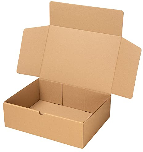 packer PRO Pack 25 Cajas Carton Envios Automontables para Ecommerce y Regalo, Mediana 32x27x13cm