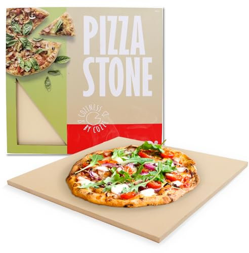 Millarco 90332 Pizzastein 42,5 × 42,5 cmPizzastein für Cozze Pizzaofen 90347/90346, Natur