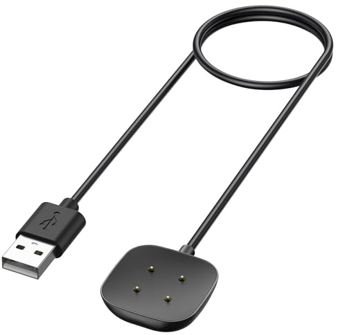 Oumida Ladekabel Kompatibel mit Fitbit Versa 4 /Sense 2 /Versa 3/Sense Ladegerät, 50cm/1.65ft & 100cm/3.3ft USB Ladestation Charger Cable Dock Kabel für Fitbit Versa 4/Versa 3/Sense(50cm*1pcs)