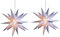 Novaliv 2er Set Weihnachtsstern beleuchtet LED Dekostern 55cm Weiss hochwertiger Kunststoffstern mit Timer Funktion 3D Stern 18 Zackig Leuchtstern Faltstern Weihnachtslicht Winterbeleuchtung 3D Stern