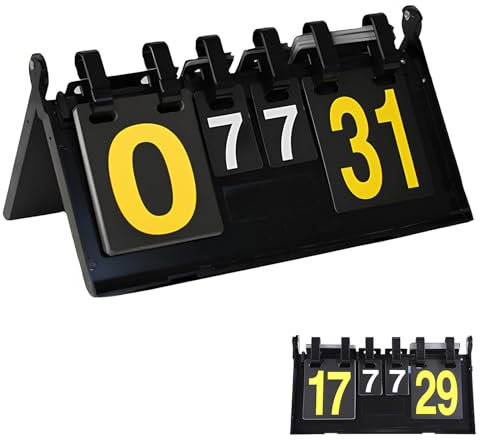 DUOHERESHUI Sport Anzeigetafel, Tragbare Anzeigetafel, Sport Flip Anzeigetafel, Tragbare Flip Sport Anzeigetafel, Für Basketball, Fußball, Badminton, Baseball, Für Wettkämpfe Indoor Und Outdoor