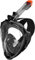 Aqua Speed Drift Erwachsene 180° Panorama Full Face Schnorchelmaske + Mikrofaser Handtuch | Tauchmaske mit Schnorchel | Klappbar | Halterung für Action Kamera, GRÖßEN:S - M, Farben:Schwarz