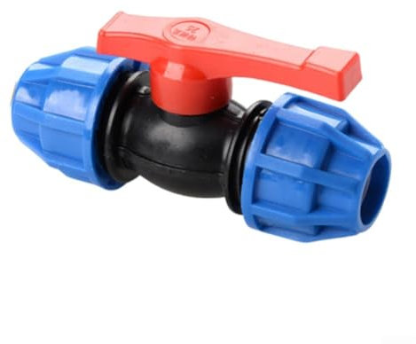 Yuanpgky Connettore valvola a sfera, raccordi per tubi di irrigazione, valvola a sfera in plastica rubinetto di arresto Valveompatible con tubi in PE e PVC (25 mm)