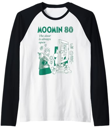 Moomin 80th Anniversary Moomintroll Mymble & Children Raglan Baseball Tee
