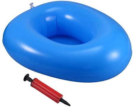 SKISUNO Padella Gonfiabile Da Letto Morbida e Lavabile Orinatoio Gonfiabile Per Anziani Allettati Con Pompa Manuale Resistente e Igienico