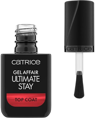 Catrice GEL AFFAIR Ultimate Stay Top Coat, Überlack, Transparent, langanhaltend, vergrößernd, transluzent, vegan, ohne Mikroplastikpartikel, ohne Konservierungsstoffe, ohne Parfüm, 1er Pack (10.5ml)