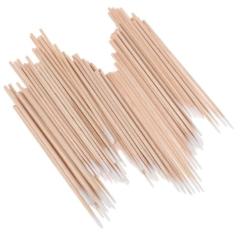 Gatuida Bastoncillos de Algodón 600 Pcs 10 Cm Punta Puntiaguda de Madera para Maquillaje Limpieza Facial y Cuerpo Aplicadores Ecológicos