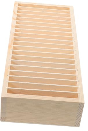 Veemoon Boîte de Rangement Bois avec Compartiments Amovibles pour Cartes de Visite et Bureau Organisateur Pratique et pour Cartes Visite Badge Objets Bureau