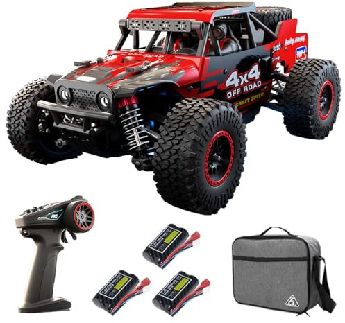 Teeggi SG202 MAX radiostyrd bil för vuxna 60 km/h med bärväska, 1/20 4WD off road race buggy, borstlös RC höghastighetsmotor terrängkörning racerbil, 3 batterier