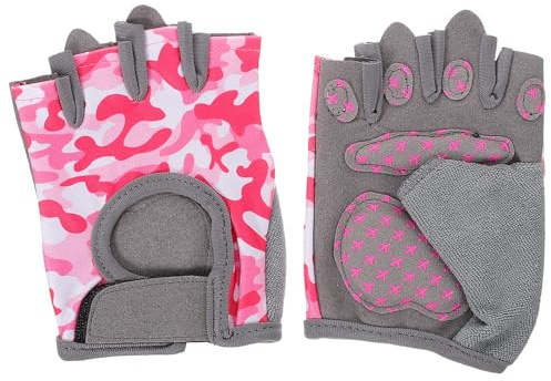 Guantes de Montar Cómodos Niñas, Guantes de Nylon Portátiles Cojines Adicionales, Ideales para Ciclismo y Actividades al Aire Libre