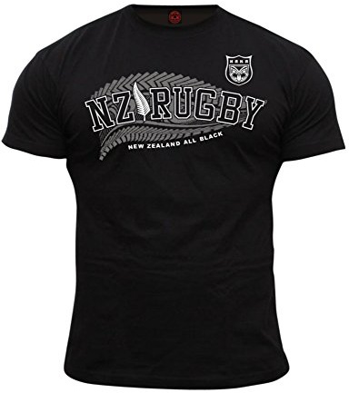 Dirty Ray Rugby New Zealand All Black Camiseta Hombre KRB2 (L)