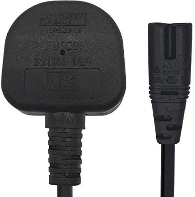 XINYUWIN Figure 8 C7 Mains Power cable Compatible With HP Envy/OfficeJet, Canon Pixma/Maxify, Brother,Dymo Label Writer Printer, 2 Prong Power Cord for TV / PS3 / PS4 / PS5 / Xbox One X/Xbox 1s