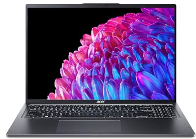 acer Swift Go (SFG16-72-76Q5) / 16 3,2K OLED 120Hz / Intel® Core™ Ultra 7 155U / 16 GB LPDDR5X RAM / 512 GB SSD/Intel® Graphics/Windows 11 Home/Steel Gray