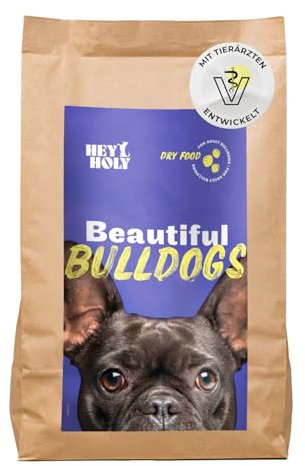 HEY HOLY Premium Trockenfutter für Bulldoggen 100% getreidefrei | 7kg hypoallergenes Hundefutter für ausgewachsene Bulldoggen mit Lachs | Hochverträglich aus natürlichen Zutaten
