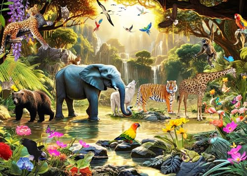 Puzzles 1000 Pieces for Adults jigsaw puzzles for adults 1000 Piece Puzzle Educational Games-Wild Animals