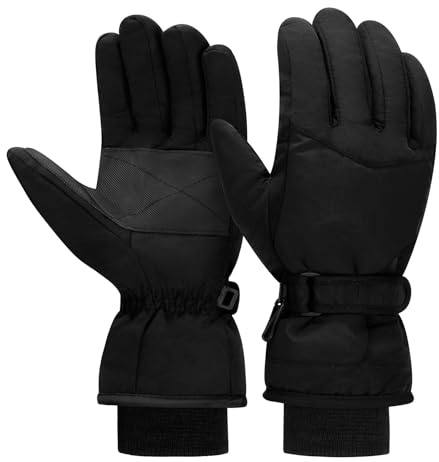 Darchen Kids Snow Gloves, Boys & Girls Winter Waterproof Ski & Snowboarding Gloves, Insulated, Warm & Windproof for Cold Weather, Ages 3-12