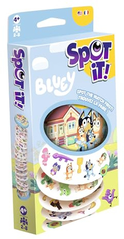 Asmodee Spot It! Bluey Card Game - Fast-Paced Matching Game Featuring Bluey & Friends, Fun for Family, Kids & Adults, Ages 4+, 2-8 Players, 15 Minute Playtime