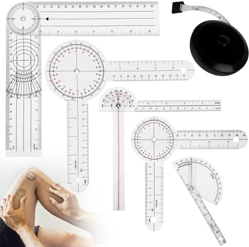 6 Styck Goniometer Vinkelmätare Set