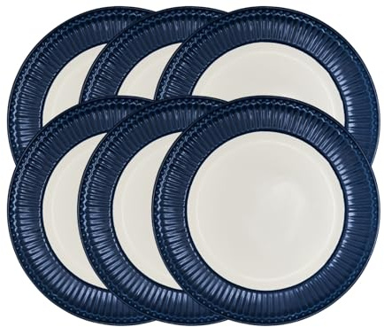 GreenGate Alice Speiseteller Dark Blue 25,6 cm Set6
