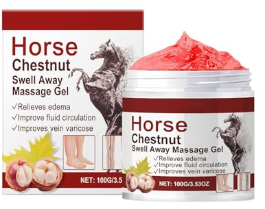 Horse Chestnut Swell Away Massage Gel, Horse Chestnut Joints and Muscles Massage Gel for Edema Relief and Blood Circulation, 100g, Non-Greasy, for Post-Workout Recovery Or Daily Use