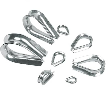 Morsetti Per Fune 20 Pcs In Acciaio Inox 304 Fune Di Filo Protezione Morsetti M1.5 M2 M3 M4 M5 M6 M8 Squillo Linea Ancoraggio Ditali Anello Morsetto Loop(M10)