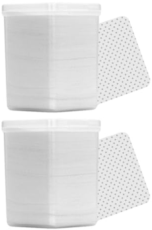 Ciieeo Almohadillas de Algodón 400 Unidades en 2 Cajas Química White para Limpieza de Pestañas y Uñas Uso para Botella de Pegamento y Uñas