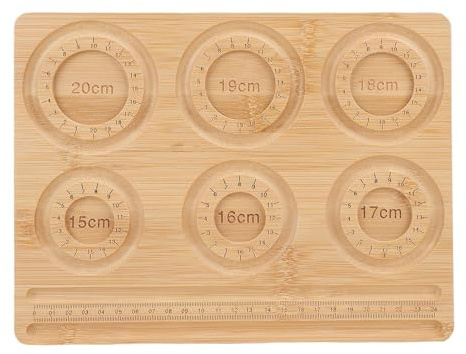 Tissting Pärlbricka för smyckestillverkning 15–20 cm massivt trä pärlbricka för armbandsdesign – pärlbräda med skala för hantverk, smyckestillbehör för nybörjare och avancerade hantverkare