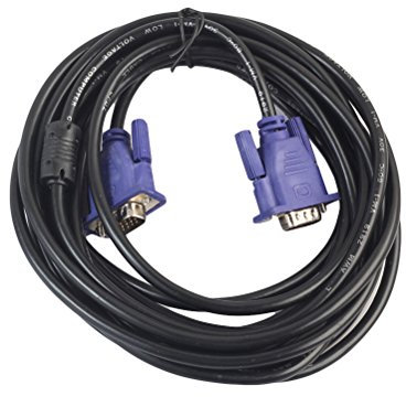 LEDMOMO Cable VGA de 5 Metros Cable de Monitor Macho a Macho con núcleos de ferrita para resolución de 1080p para computadora TV