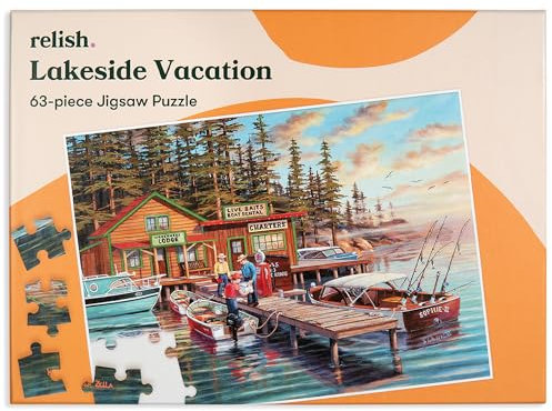 Relish “Urlaub am See” 63 Teile Puzzle für Menschen mit Demenz oder Alzheimer - Geschenke und Aktivitäten für Senioren