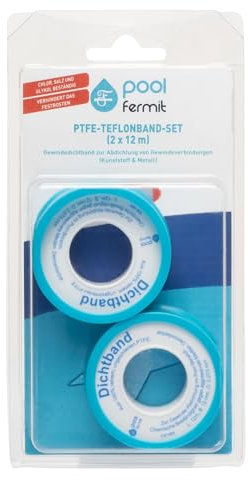 Fermit Pool PTFE Teflonband 2er Set á 12m