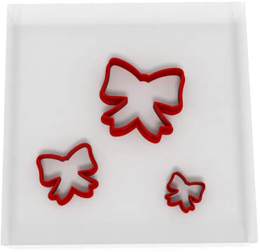 Mini/Tiny Ribbon Set of 3 Value Fondant Cutter 1.5CM + 2CM + 3CM - 2