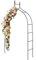 RELAX4LIFE Rosenbogen Eisen, Rosenspalier 11 Stangen, Torbogen für Kletterpflanzen Rosen, gotischer Rankbogen für Garten & Hochzeit & Park, wetterfester Gartenbogen, Pergola schwarz, 140x38x255 cm