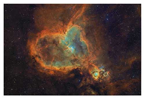 artboxONE Poster 150x100 cm Galaxy Herznebel - Hubble Bild Universum Astronomie Astronomy