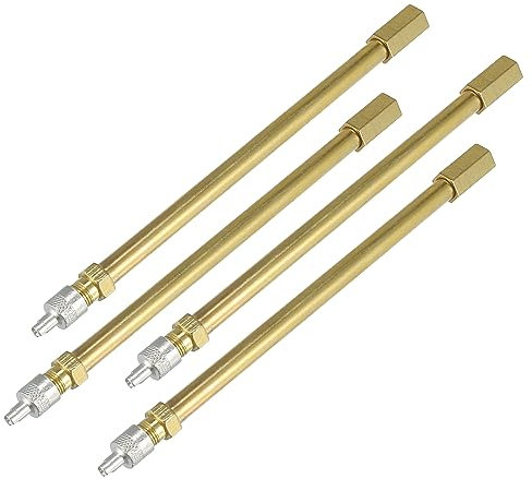 X AUTOHAUX 4pcs 150mm/5.91 Car Tire Valve Stem Air Inflation Extension Adaptor